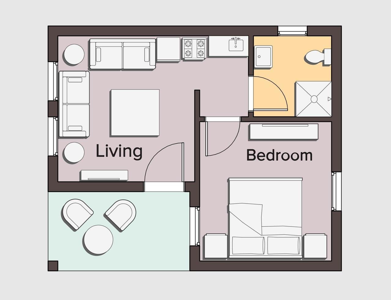1 BEDROOM